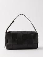 Bottega Veneta - Cassette Small Intrecciato-leather Shoulder Bag - Womens - Black