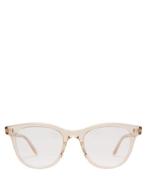 Matchesfashion.com Garrett Leight - Loyola 47 Round Frame Acetate Glasses - Womens - Clear