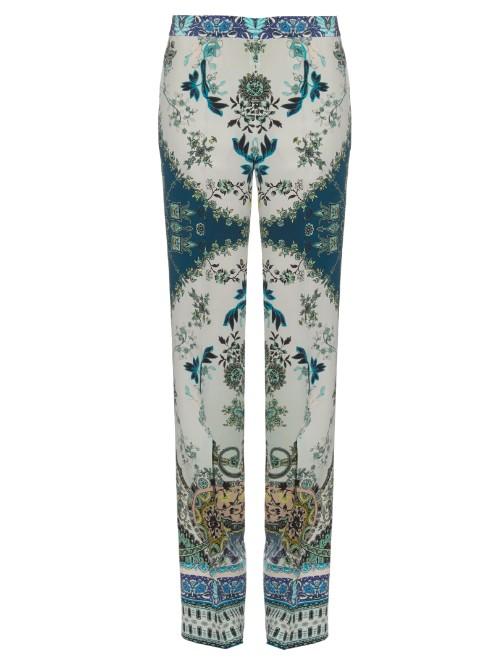 Etro Paisley-print Silk-crepe Trousers