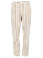 Matchesfashion.com King & Tuckfield - Striped Cotton Denim Trousers - Mens - Yellow White