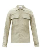 Matchesfashion.com Jil Sander - Patch-pocket Cotton-twill Shirt - Mens - Khaki