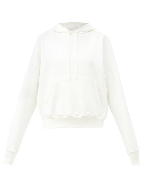 Matchesfashion.com Wardrobe. Nyc - Release 03 Cropped Cotton-jersey Hooded Sweatshirt - Womens - White