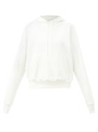 Matchesfashion.com Wardrobe. Nyc - Release 03 Cropped Cotton-jersey Hooded Sweatshirt - Womens - White
