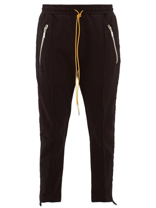 Matchesfashion.com Rhude - Traxedo Velvet Stripe Track Pants - Mens - Black