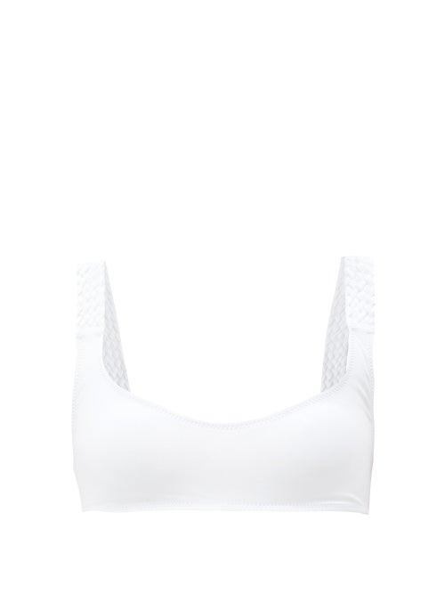 Matchesfashion.com Solid & Striped - The Elle Braided Scoop-neck Bikini Top - Womens - White