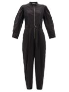 Matchesfashion.com Sea - Clara Belted Cotton-blend Jumpsuit - Womens - Black