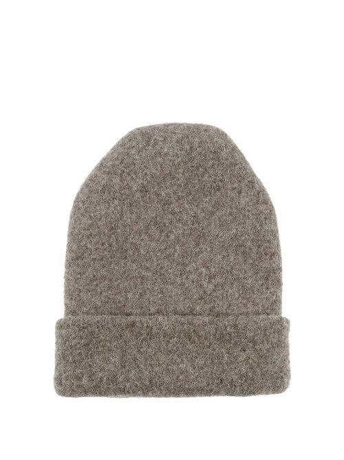 Matchesfashion.com Lauren Manoogian - Carpenter Alpaca-blend Beanie Hat - Womens - Grey