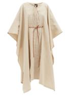 Matchesfashion.com Loewe Paula's Ibiza - Tie-waist Linen-blend Maxi Kaftan - Womens - Beige