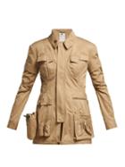 Matchesfashion.com Marine Serre - Utility Pocket Cotton Jacket - Womens - Khaki