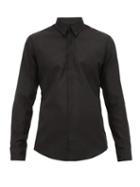 Matchesfashion.com Fendi - Karligraphy Embroidered Cotton Blend Shirt - Mens - Black