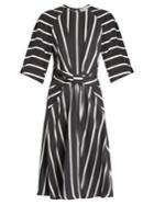 Preen By Thornton Bregazzi Gracie Striped Washed-silk Dress