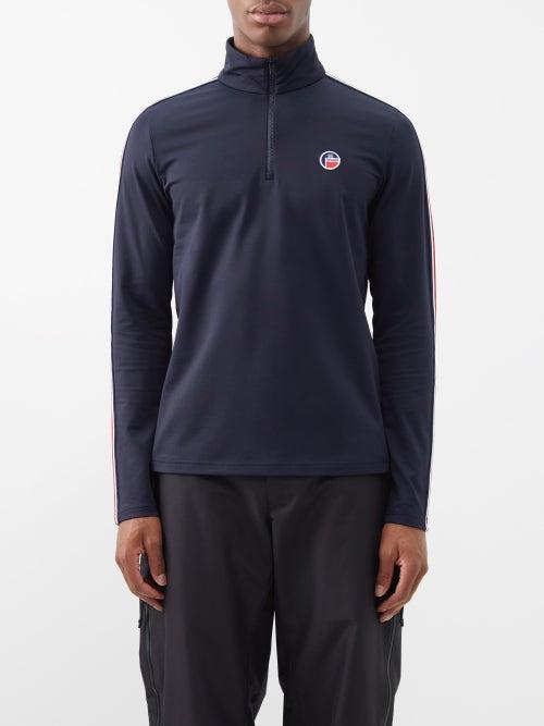 Fusalp - Mario Iii Quarter-zip Thermal Base-layer Top - Mens - Blue Navy