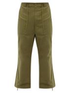Matchesfashion.com Needles - Drawstring-waist Cotton-canvas Cargo Trousers - Mens - Green