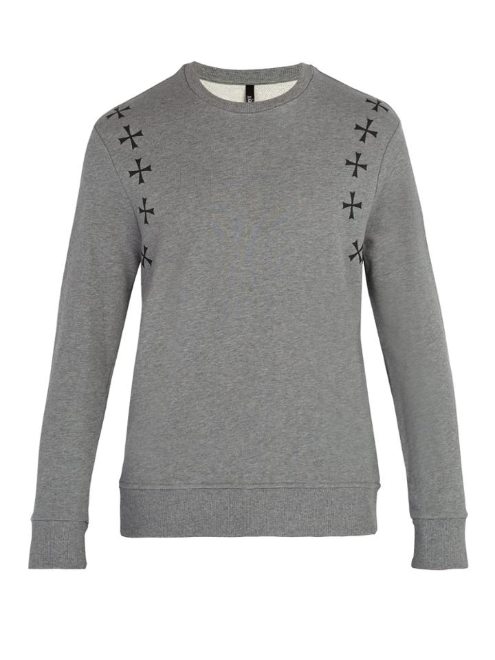 Neil Barrett Military Star-print Crew-neck Cotton Sweatshirt