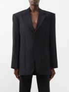 Jacquemus - Oversized Tailored Crepe Jacket - Womens - Black