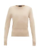 Matchesfashion.com Dolce & Gabbana - Silk-jersey Top - Womens - Beige