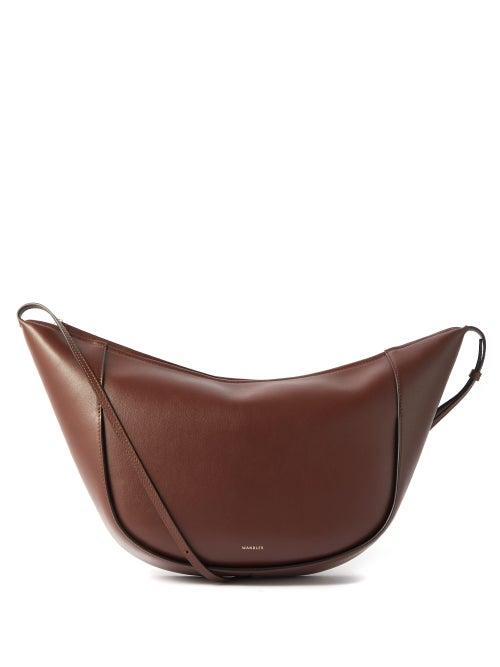 Wandler - Maggie Leather Shoulder Bag - Womens - Dark Brown