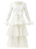 Matchesfashion.com Zimmermann - Lovestruck Tiered Cotton-lace Dress - Womens - White