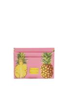 Dolce & Gabbana Pineapple-print Leather Cardholder