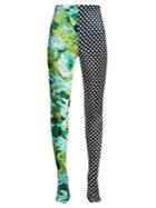 Richard Quinn Floral And Polka Dot-print Leggings