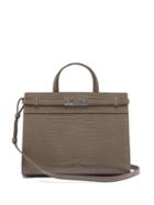 Matchesfashion.com Saint Laurent - Manhattan Medium Croc-effect Leather Tote Bag - Womens - Grey