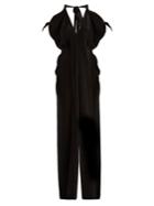 Roland Mouret Hessle Open-shoulder Silk-crepe Gown