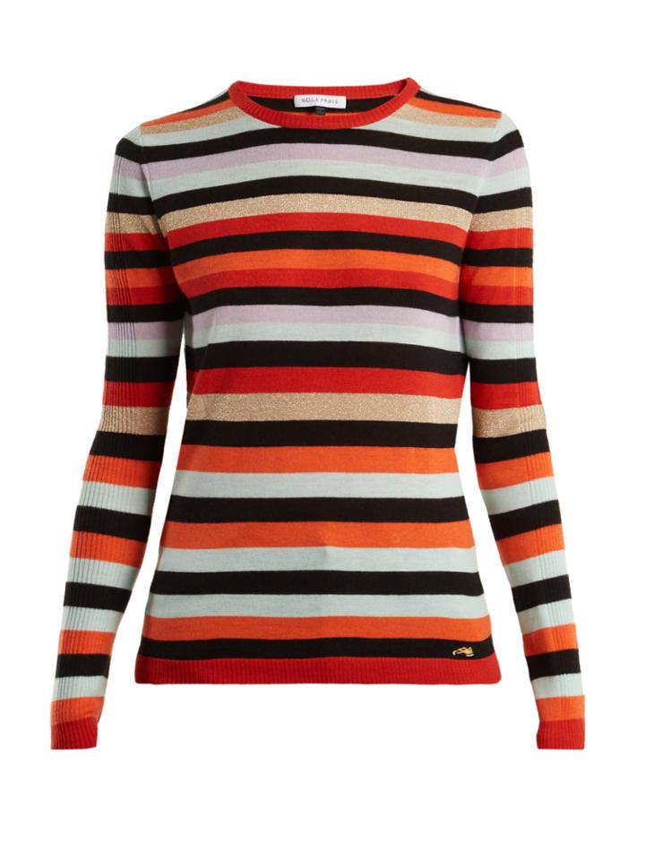 Bella Freud Lolita Striped Wool And Cashmere Sweater