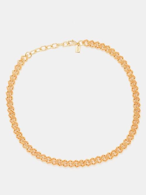 Crystal Haze - Mexican Cubic Zirconia & 18kt Gold-plated Necklace - Womens - Red Multi