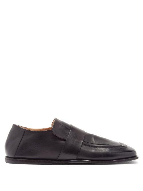 Matchesfashion.com Marsll - Spatola Square-toe Leather Loafers - Mens - Black
