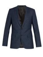 Matchesfashion.com Paul Smith - Slim Fit Mlange Wool And Silk Blend Jacket - Mens - Blue