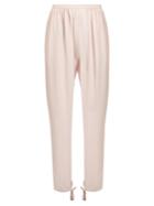 Chloé Tapered-leg Ankle-tie Cady Trousers