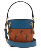 Matchesfashion.com Chlo - Roy Little Horse Embroidered Leather Bucket Bag - Womens - Tan Multi