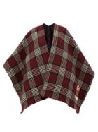 Matchesfashion.com Gucci - Reversible Check And Gg-jacquard Wool Poncho - Womens - Red Multi