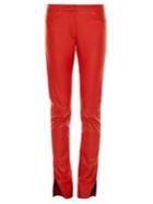 Loewe Mid-rise Slit-hem Leather Trousers