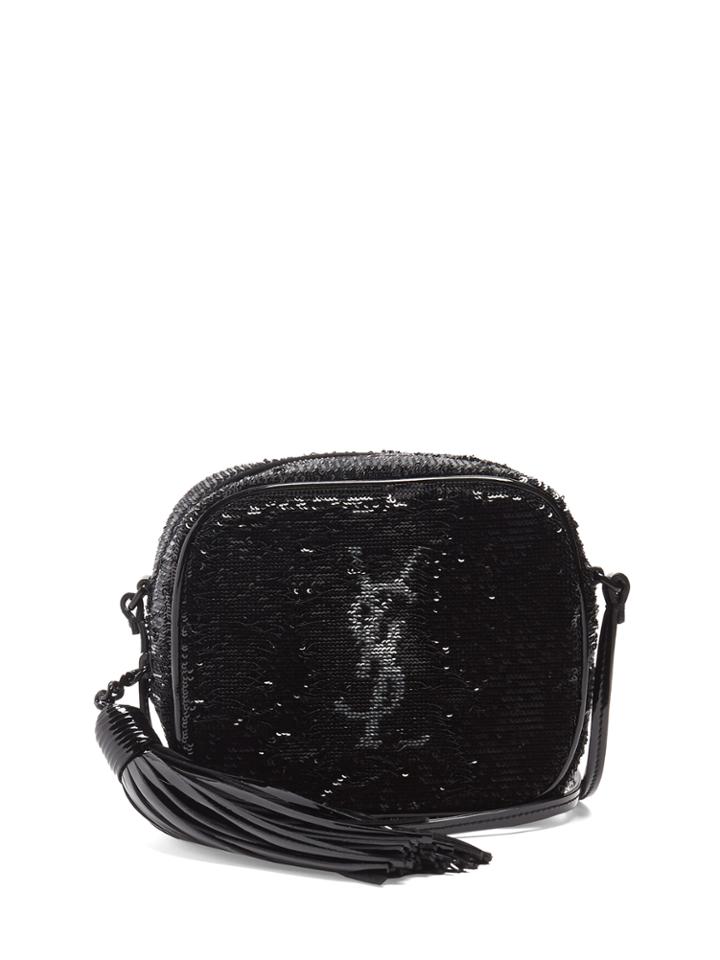 Saint Laurent Monogram Blogger Sequin-embellished Cross-body Bag