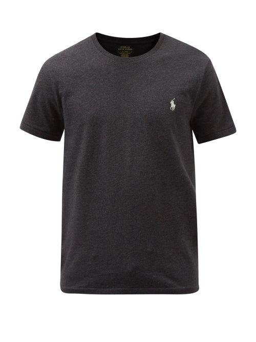 Polo Ralph Lauren - Logo-embroidered Cotton-jersey T-shirt - Mens - Charcoal
