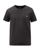 Polo Ralph Lauren - Logo-embroidered Cotton-jersey T-shirt - Mens - Charcoal