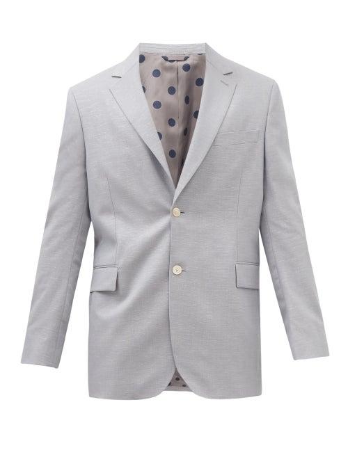 Acne Studios - Daehyun Single-breasted Wool-blend Lam Blazer - Mens - Blue