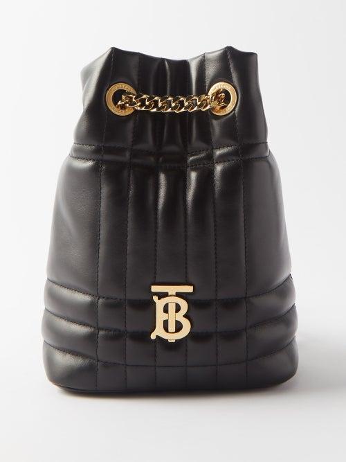 Burberry - Lola Quilted-leather Drawstring Backpack - Womens - Black