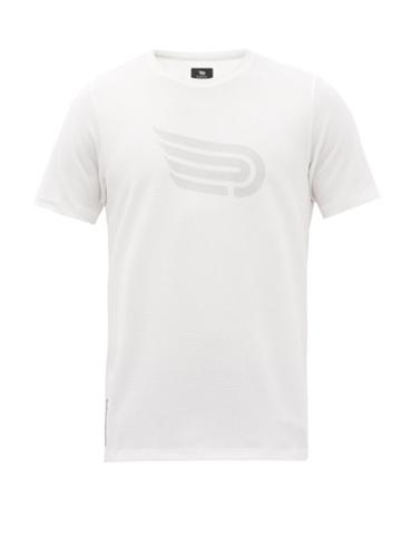 Pressio - Arahi Logo-print Technical-mesh Jersey T-shirt - Mens - White