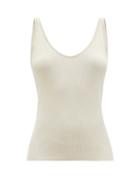 Matchesfashion.com Co - Scoop-neck Ribbed-silk Tank Top - Womens - Light Brown