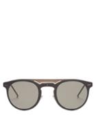 Matchesfashion.com Dior Homme Sunglasses - Round Frame Sunglasses - Mens - Black Multi