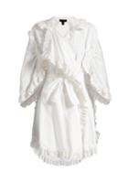 Burberry Ruffled Broderie-anglaise Cotton Wrap Dress