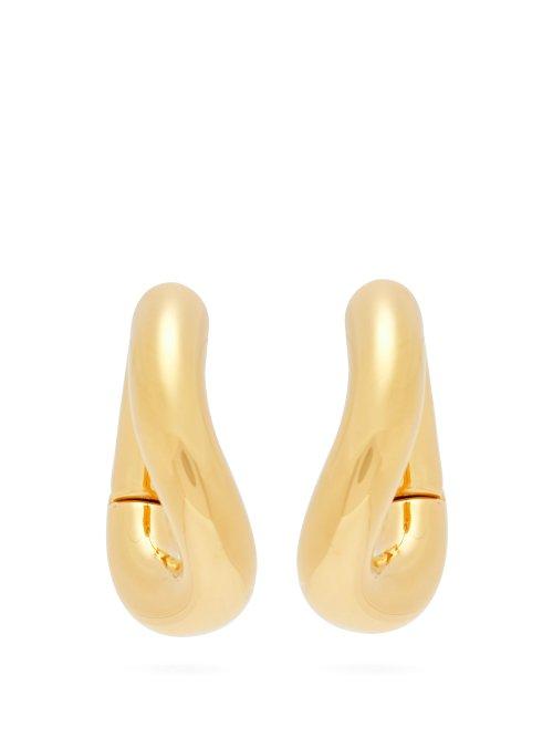 Matchesfashion.com Balenciaga - Gold Tone Hoop Earrings - Womens - Gold