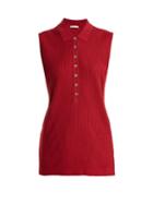Matchesfashion.com Falke - Golf Ribbed Knit Sleeveless Top - Womens - Red