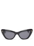 Ladies Accessories Jacques Marie Mage - Kelly Cat-eye Acetate Sunglasses - Womens - Black