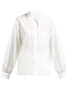 Matchesfashion.com Lemaire - Exaggerated Collar Cotton Shirt - Womens - Ivory