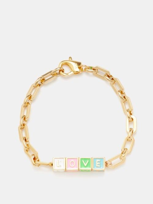 Joolz By Martha Calvo - Say It Like It Is 14kt Gold-plated Bracelet - Womens - Rainbow