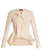 Roland Mouret Lavenden Wool-crepe Peplum Jacket