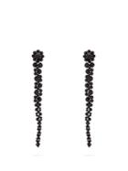 Matchesfashion.com Simone Rocha - Beaded Tassel Drop Earrings - Womens - Black